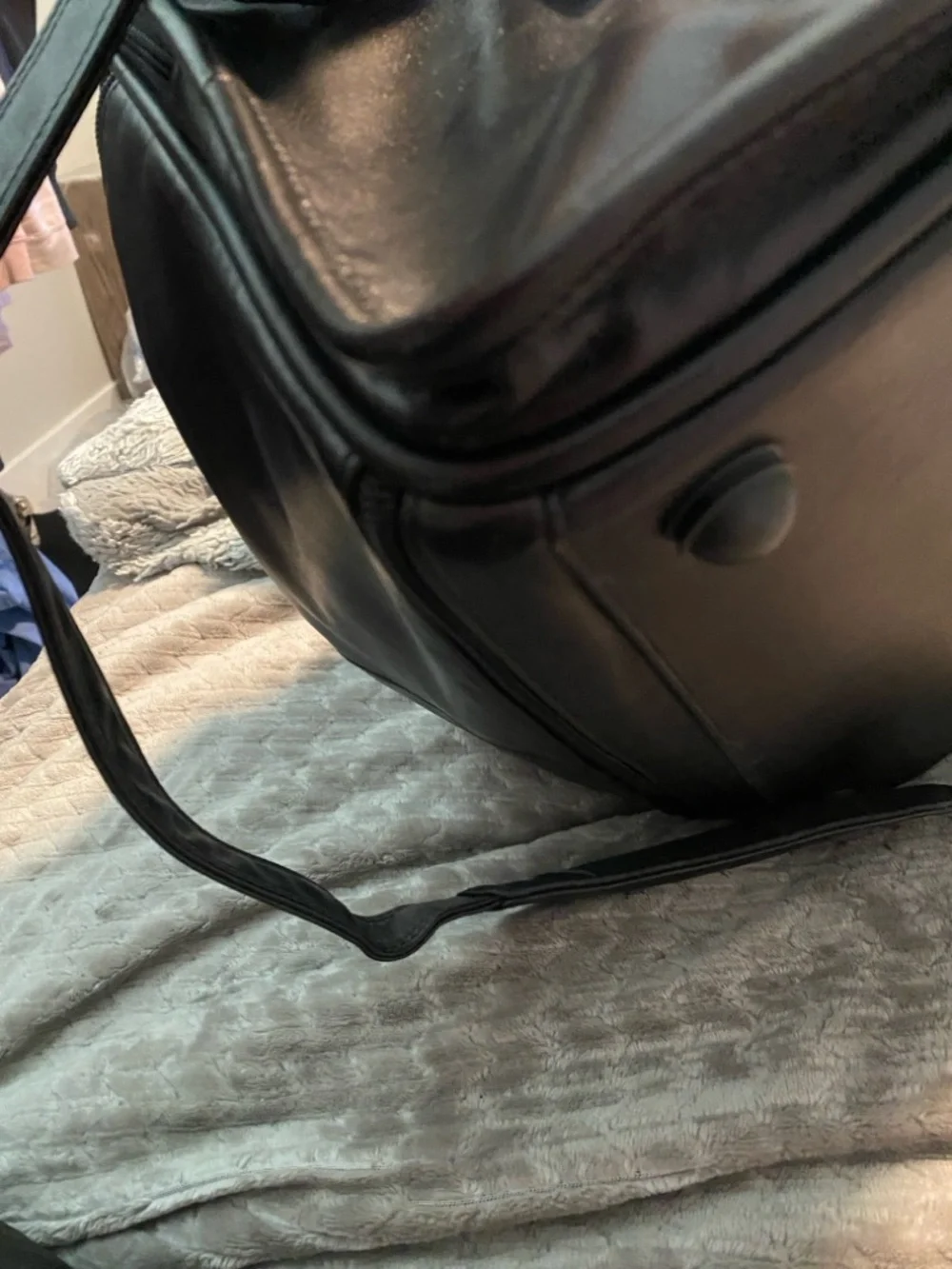 Tumi Men's Alpha Black Leather Weekender Bag - Classic Travel Carryall